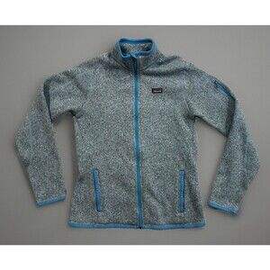 Patagonia Womens Better Sweater Fleece Jacket Sz M Blue Full Zip Long Sleeve